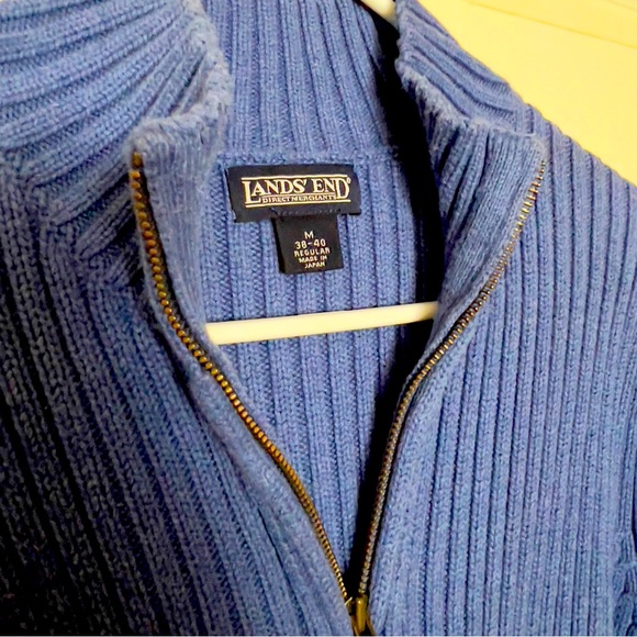 Lands end Cardigan blue Cotton Sweater - Picture 5 of 5